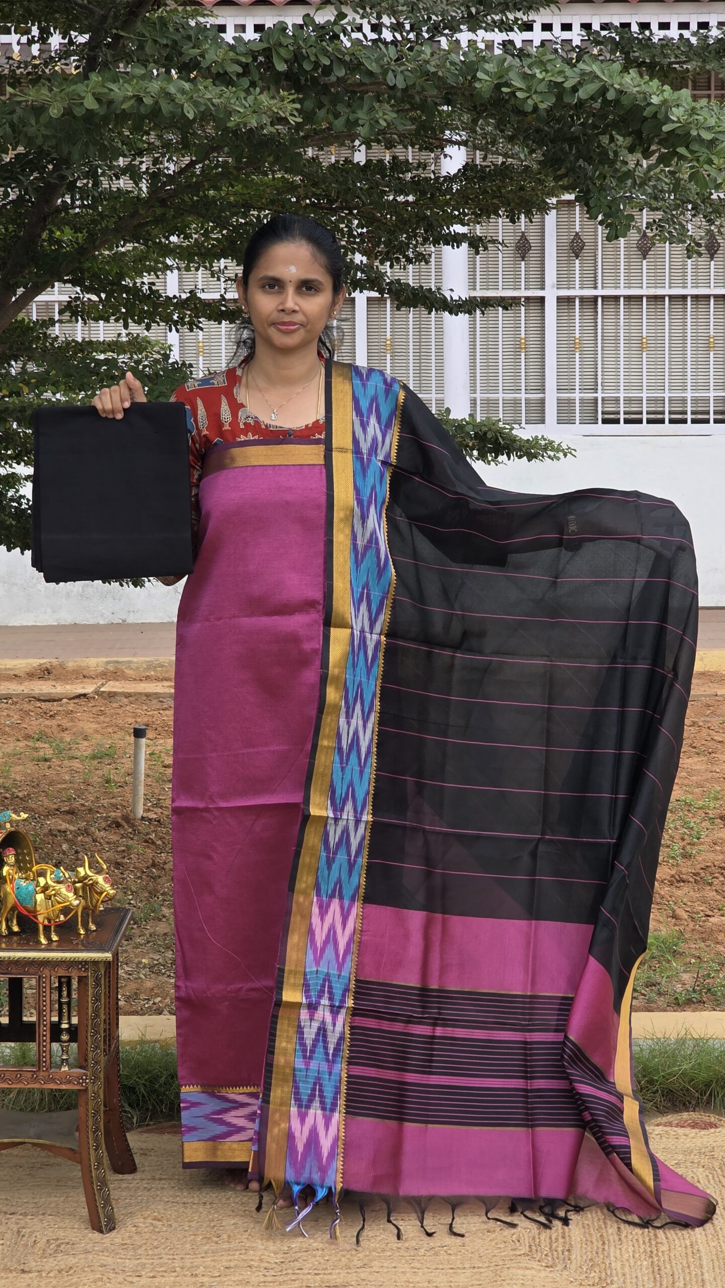Premium Mangalagiri Silk-Ikkat MIK2