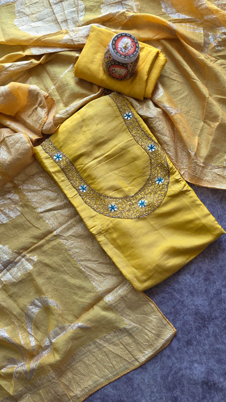 Roman Silk Salwar Material-R1 - Image 2
