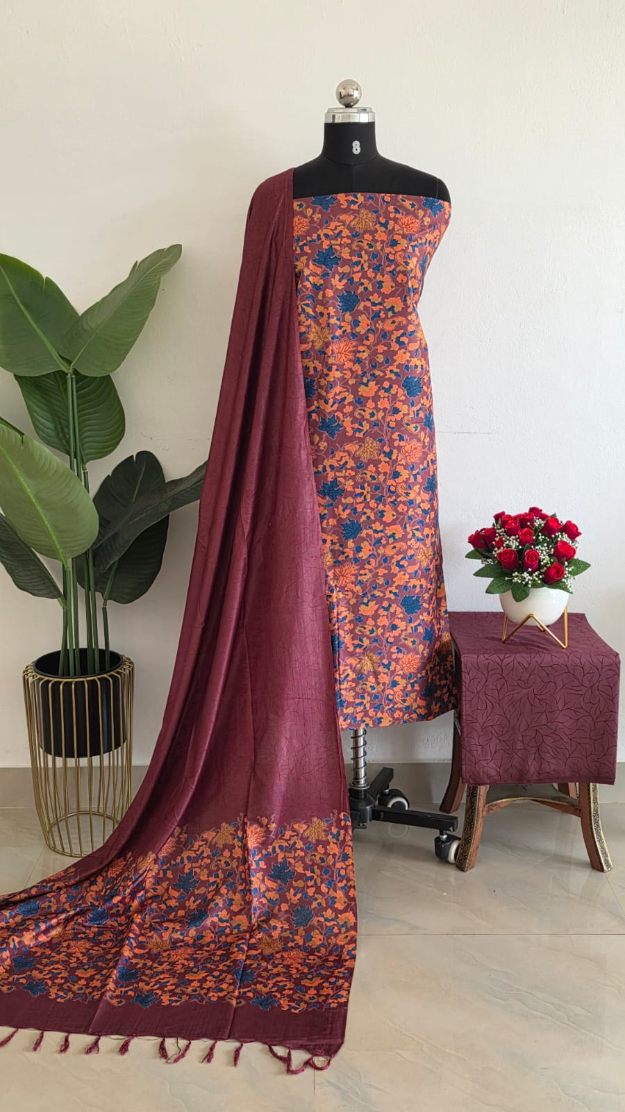 Bhagalpuri Katan Silk Suit Set-L1 - Image 2