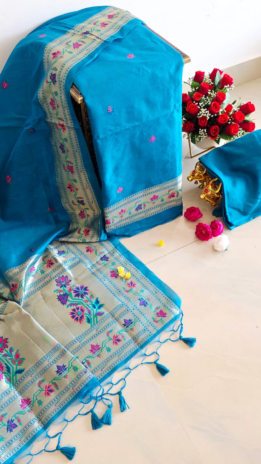 Ghicha tussar silk suit-JJ6