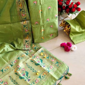 Ghicha tussar silk suit-JJ8