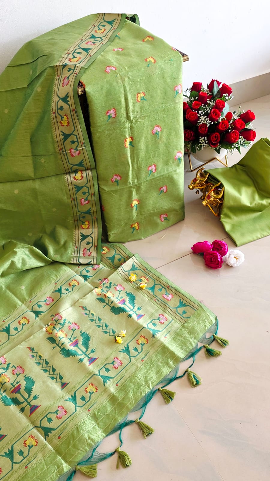 Ghicha tussar silk suit-JJ8