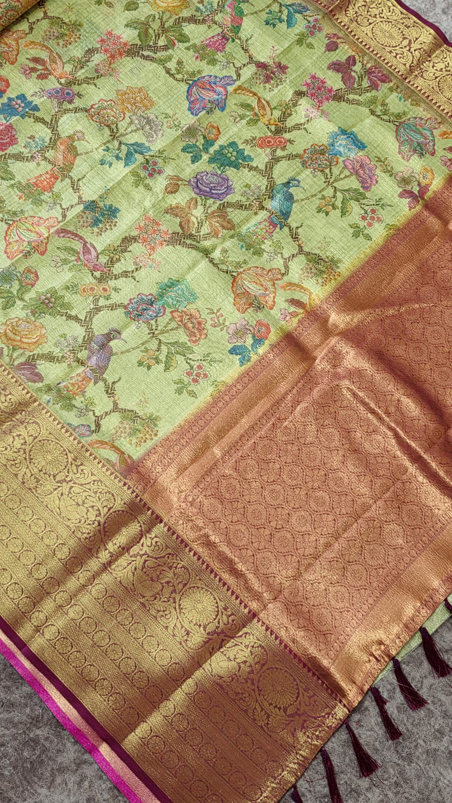 Banarasi tissue silk saree-LL1 - Image 3