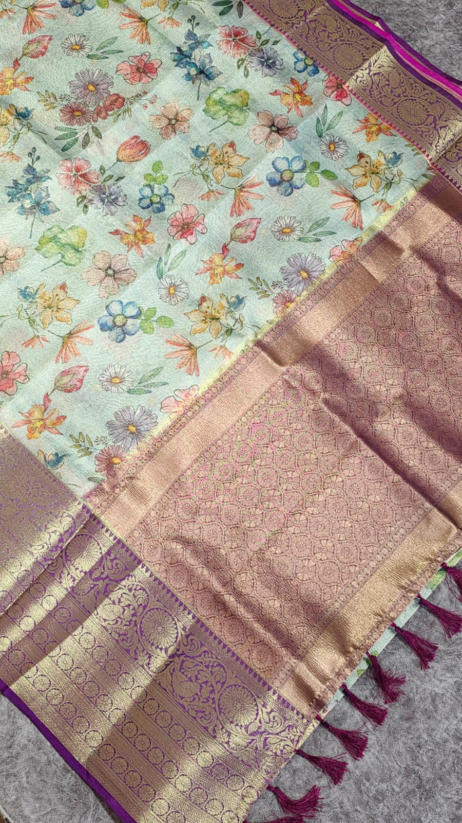 Banarasi tissue silk saree-LL5 - Image 3
