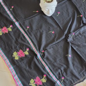 Lotus mulcotton saree-VX58
