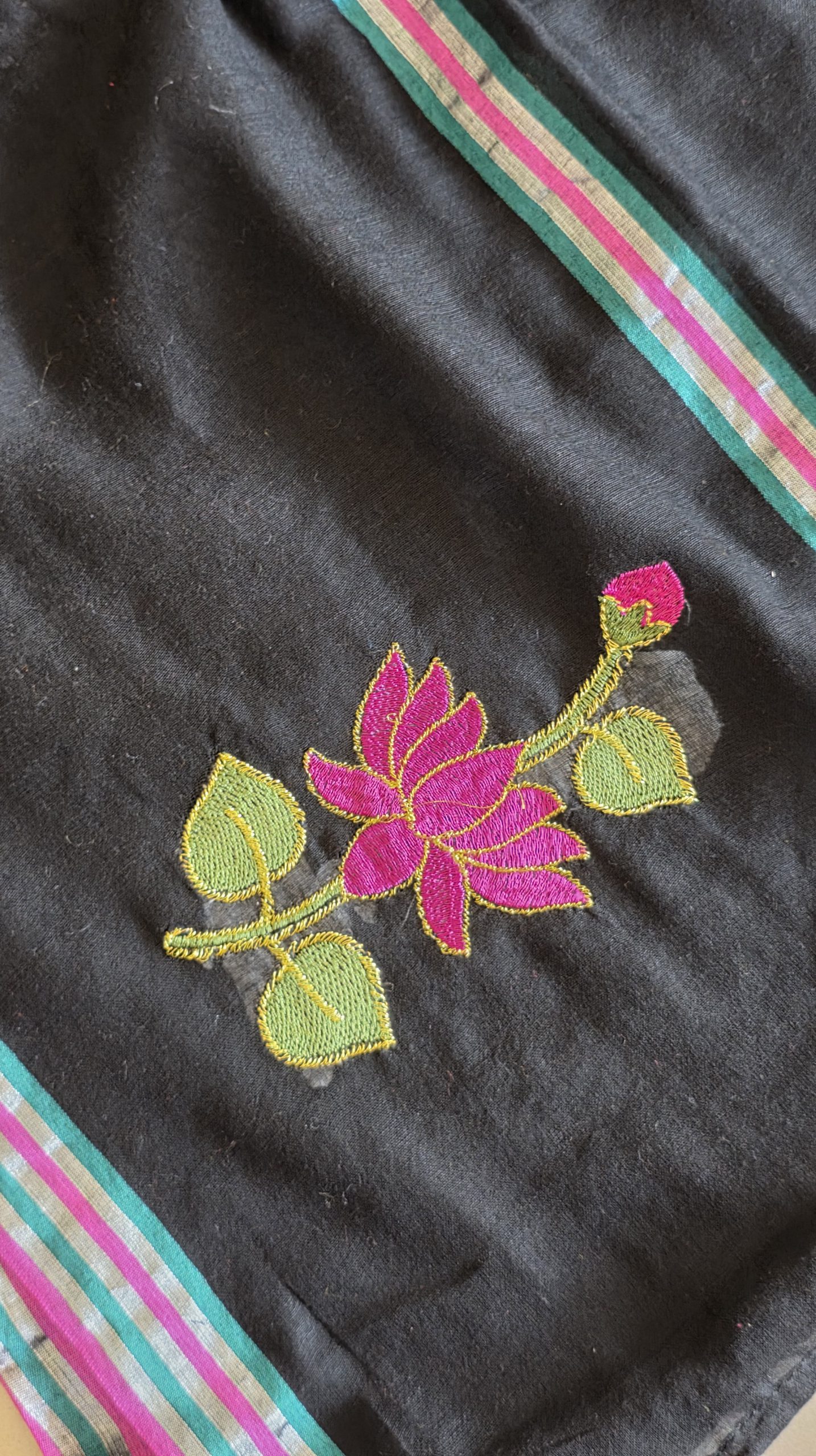 Lotus mulcotton saree-VX58 - Image 2
