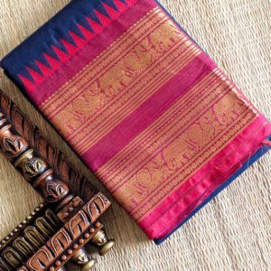 Chettinad cotton saree with blouse-JZ15