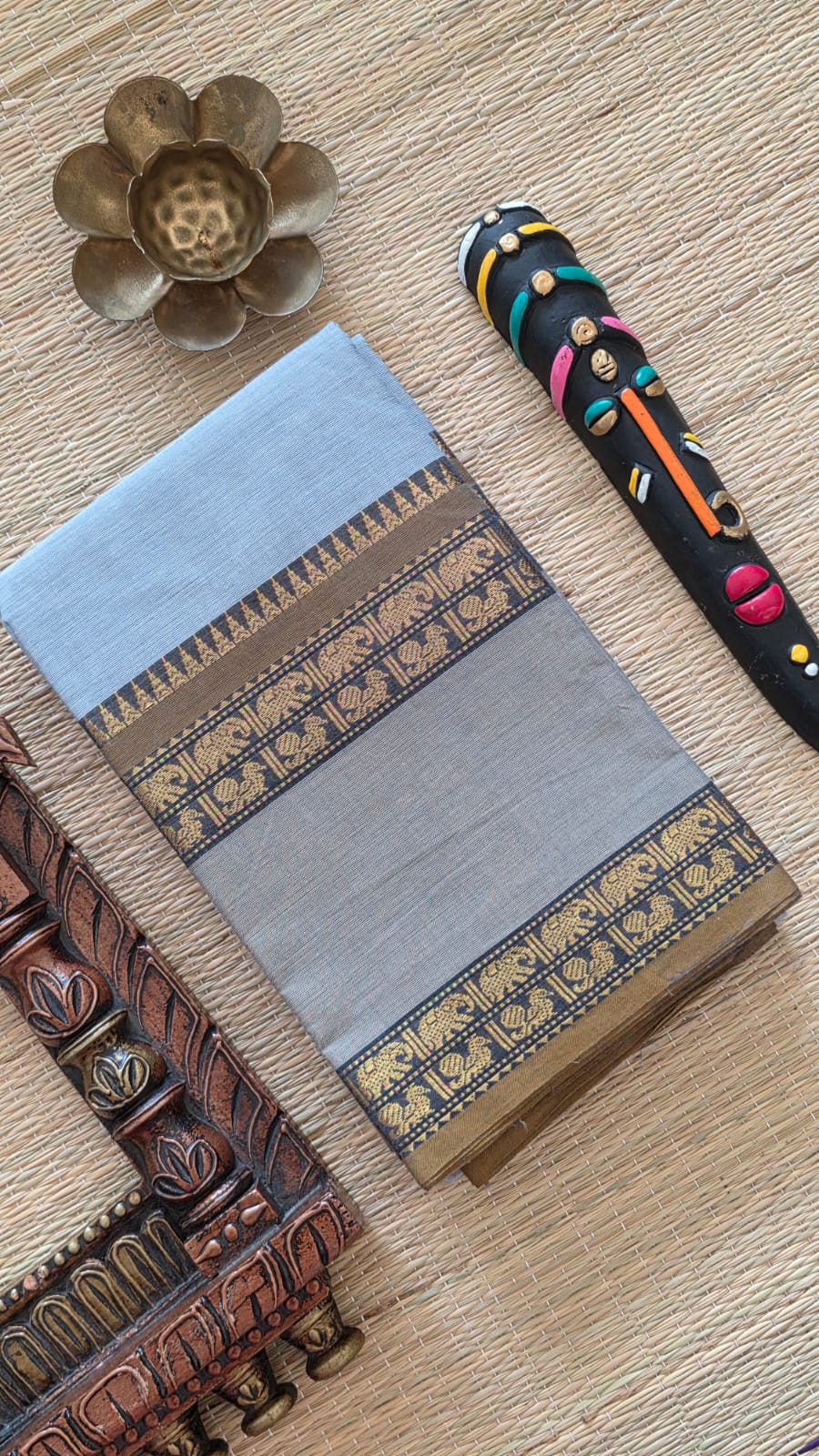 Chettinad cotton saree without blouse-JZ8