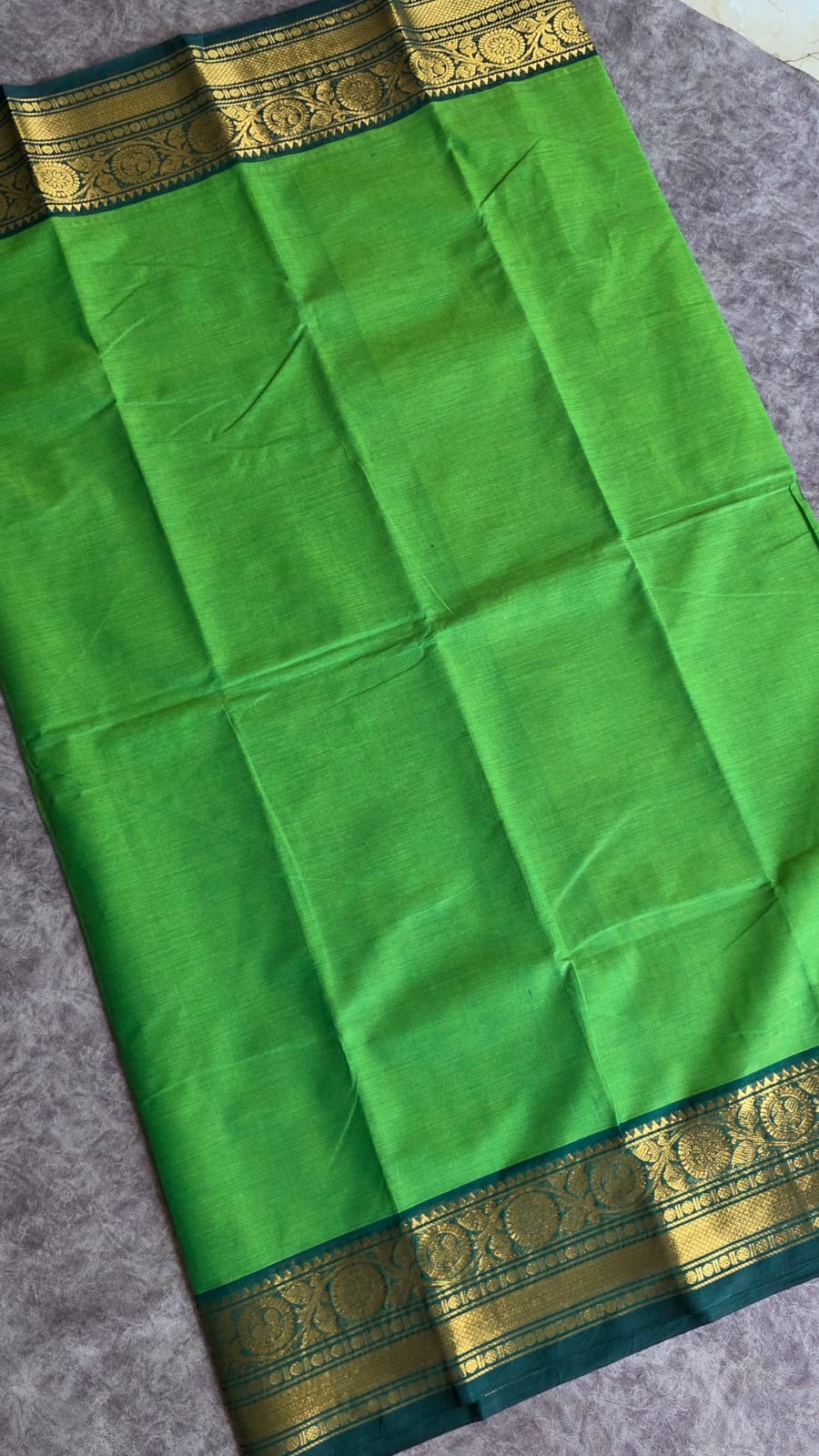 Chettinad cotton saree without blouse-JZ6 - Image 2