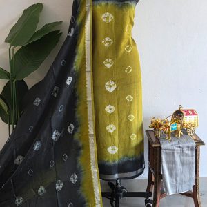 Mangalagiri silk bandhani 3-piece set-ZP3