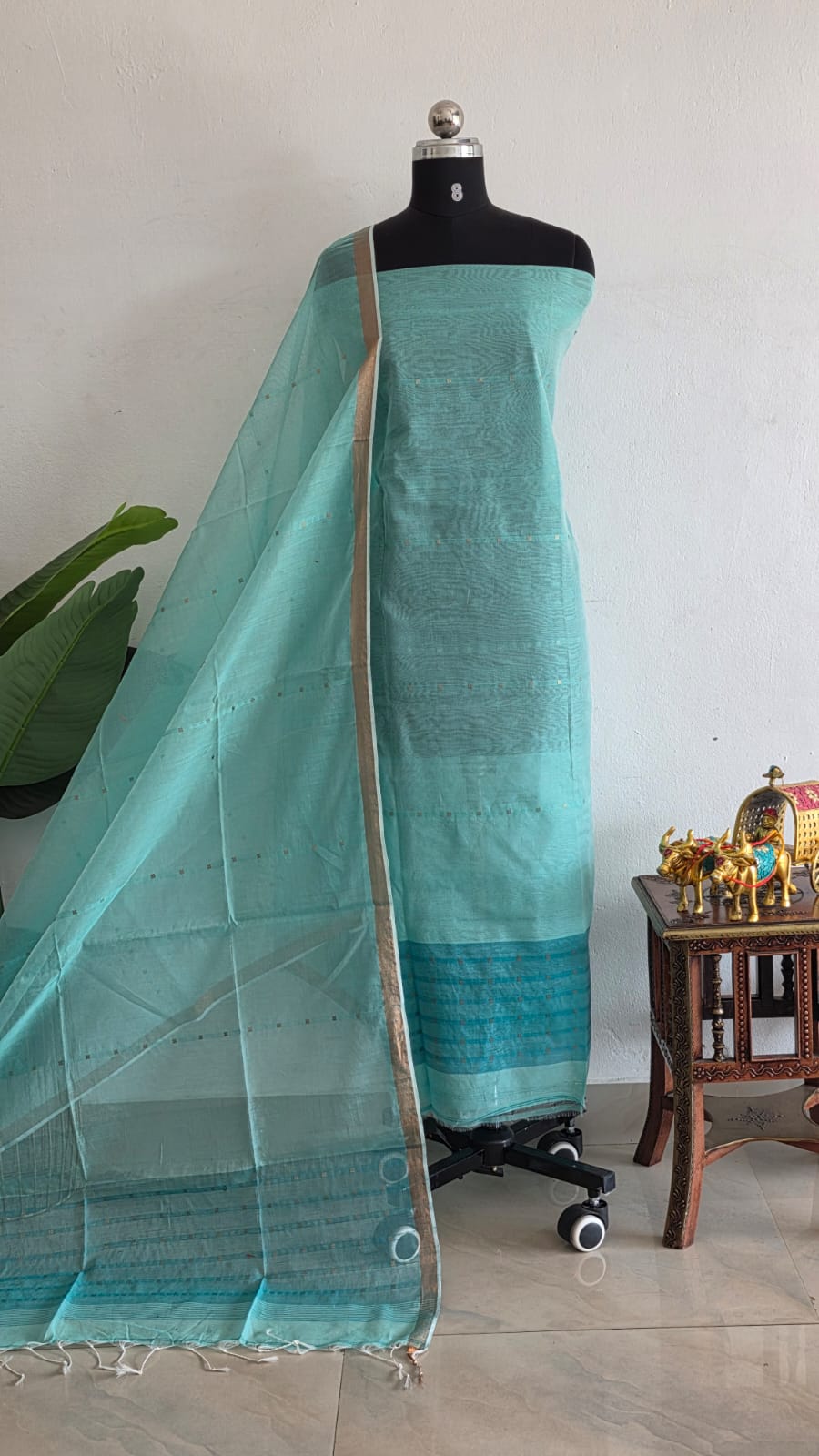 Handwoven muslin sequence salwar-KB10