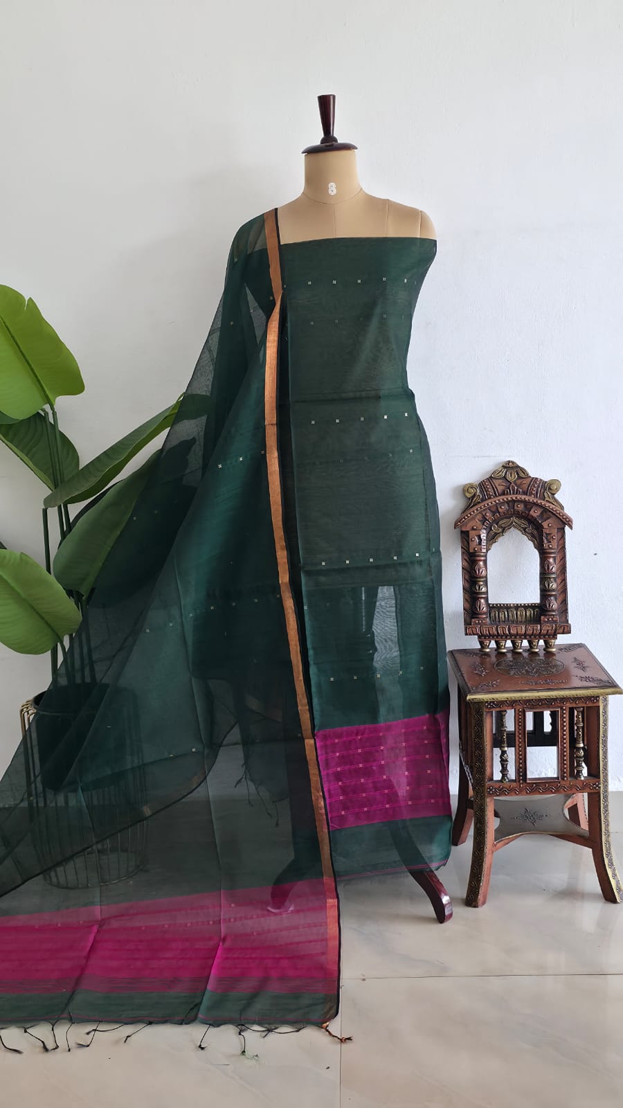 Muslin handwoven sequence salwar-KB20