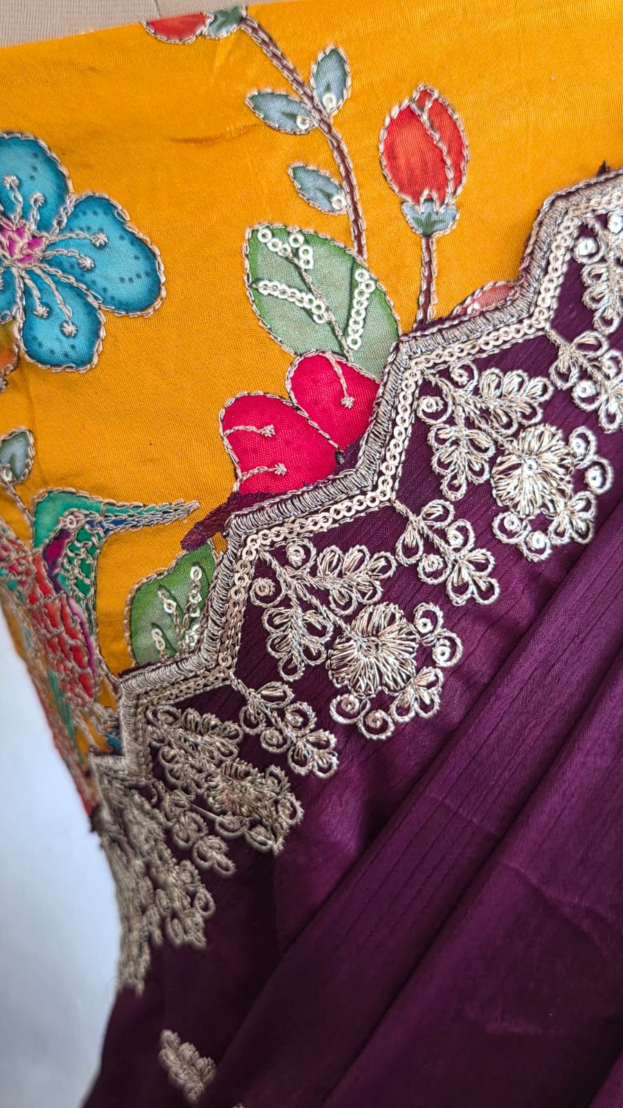 Chinon silk semi stitched lehenga-AK1 - Image 4