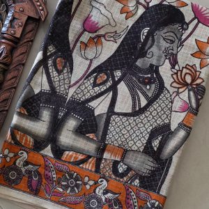 Kota cotton Kalamkari saree-VX123