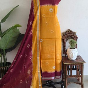 Mangalagiri silk bandhani 2-piece set-GX52