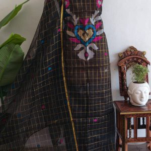 Handwoven muslin checks salwar-WN60
