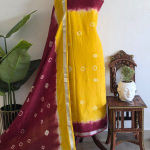 Mangalagiri silk bandhani 2-piece set-GX60