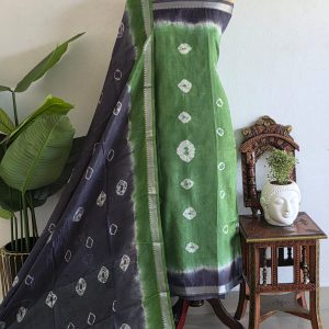 Mangalagiri silk bandhani 2-piece set-GX70