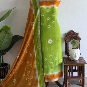 Mangalagiri silk bandhani 2-piece set-GX74