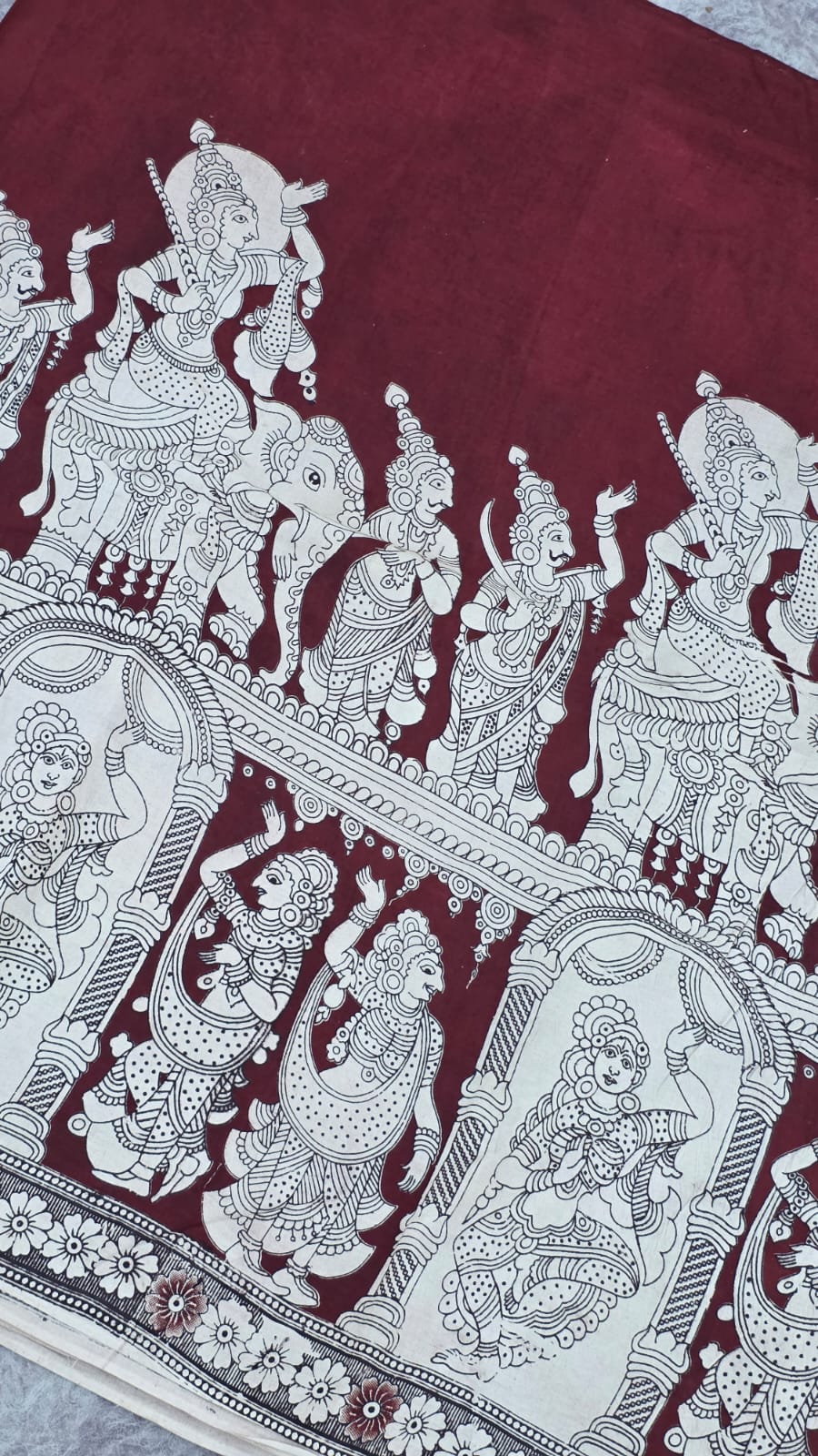 Kalamkari cotton running material(1m)-SX62