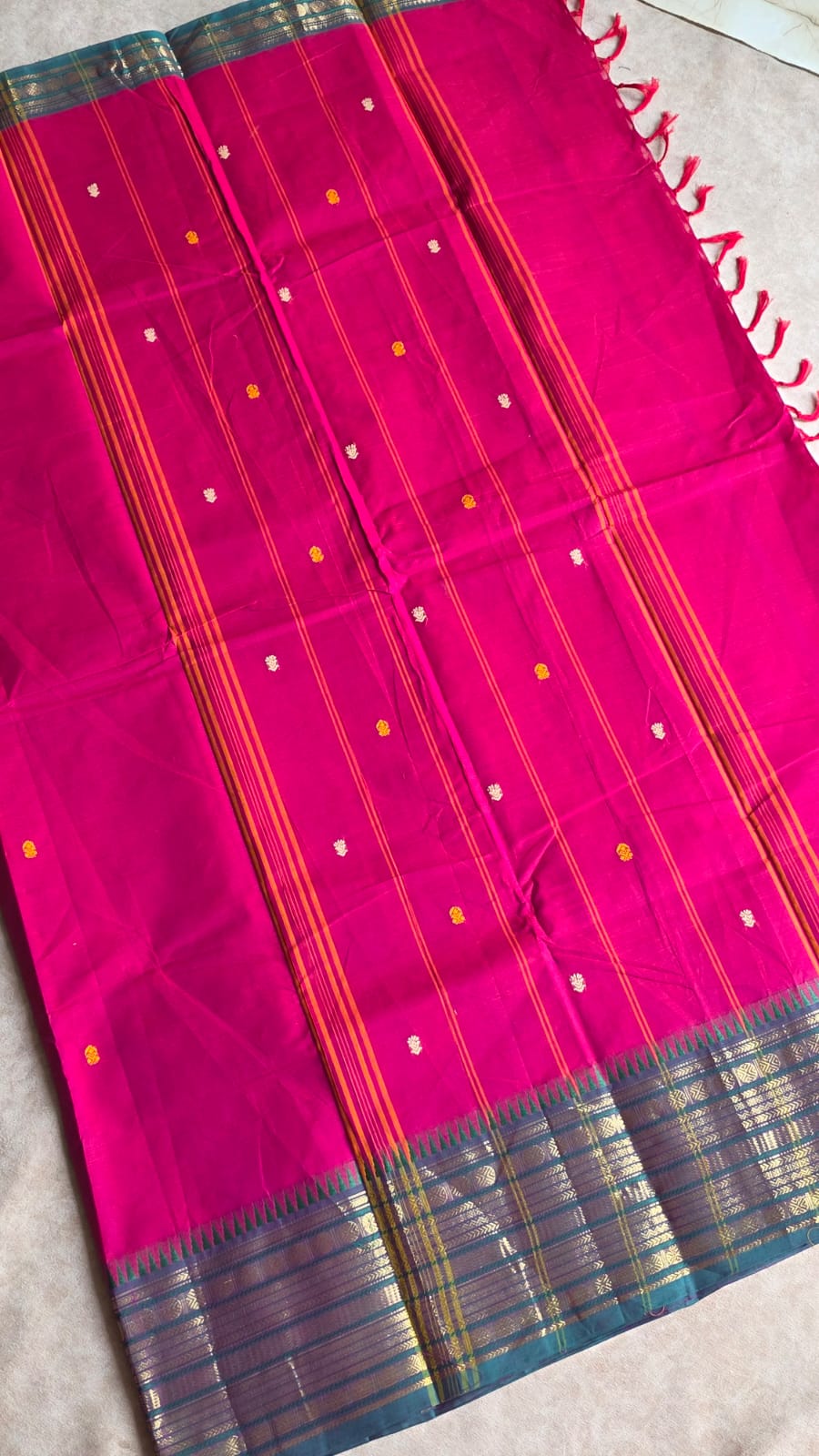 Chettinad cotton saree-JZ40 - Image 3