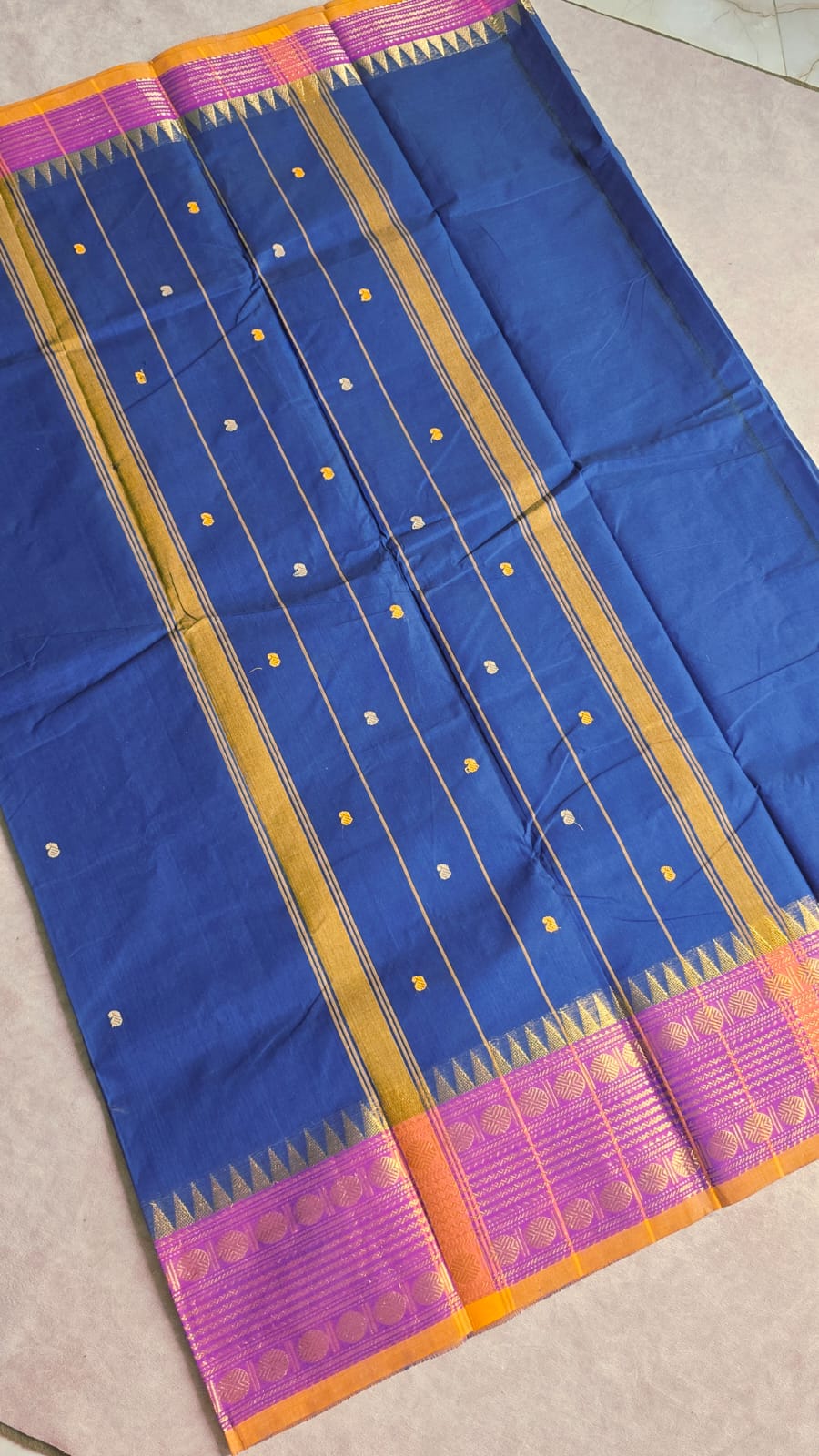 Chettinad cotton saree-JZ43 - Image 3