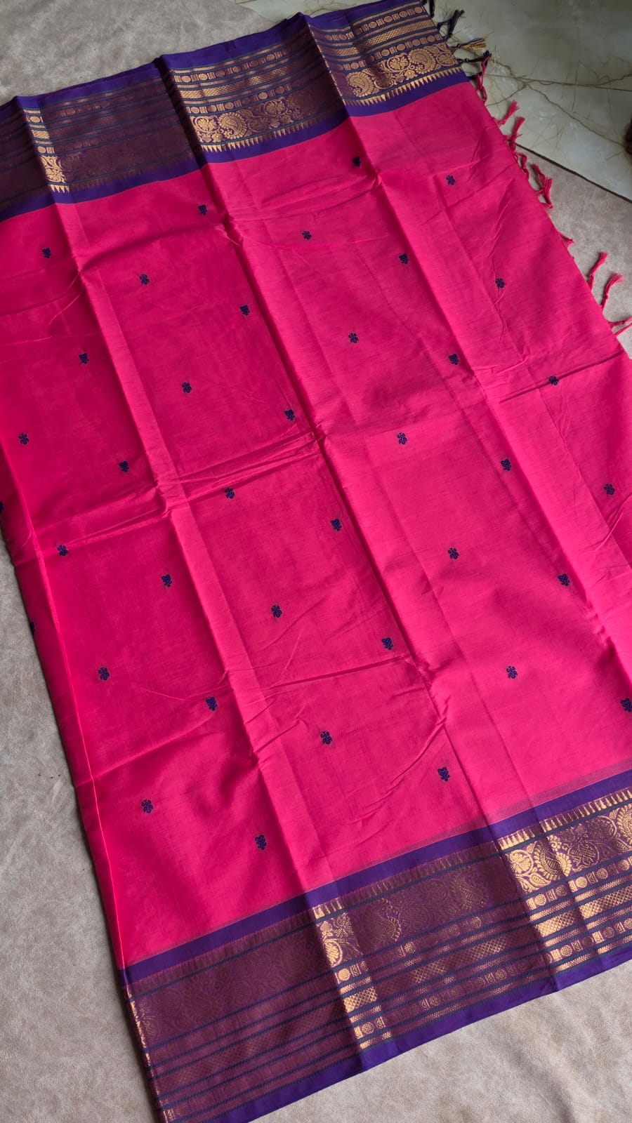Chettinad cotton saree-JZ44 - Image 2