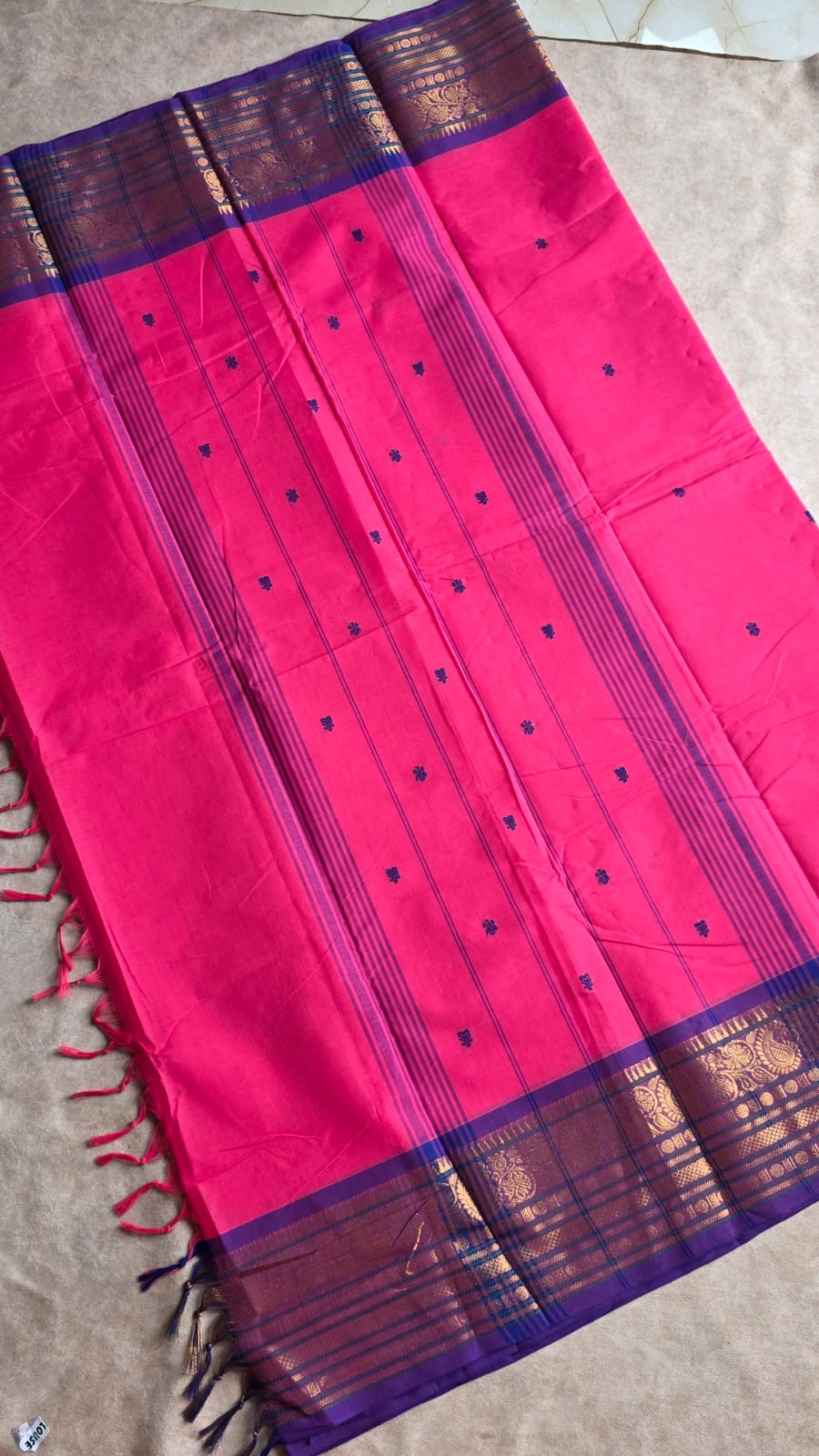 Chettinad cotton saree-JZ44 - Image 3