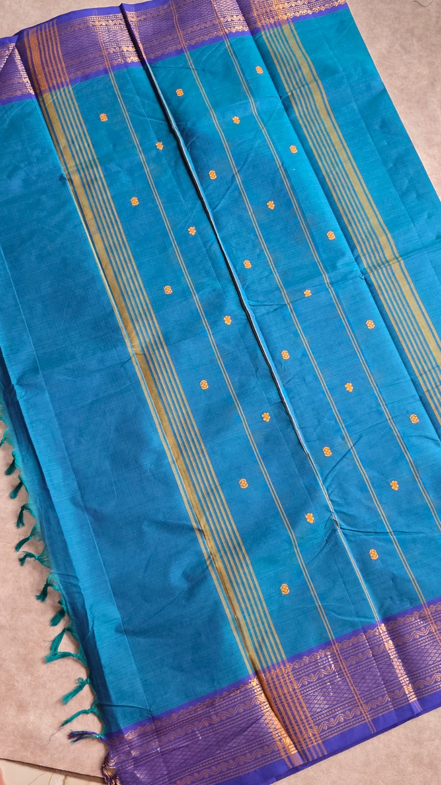 Chettinad cotton saree-JZ47 - Image 3