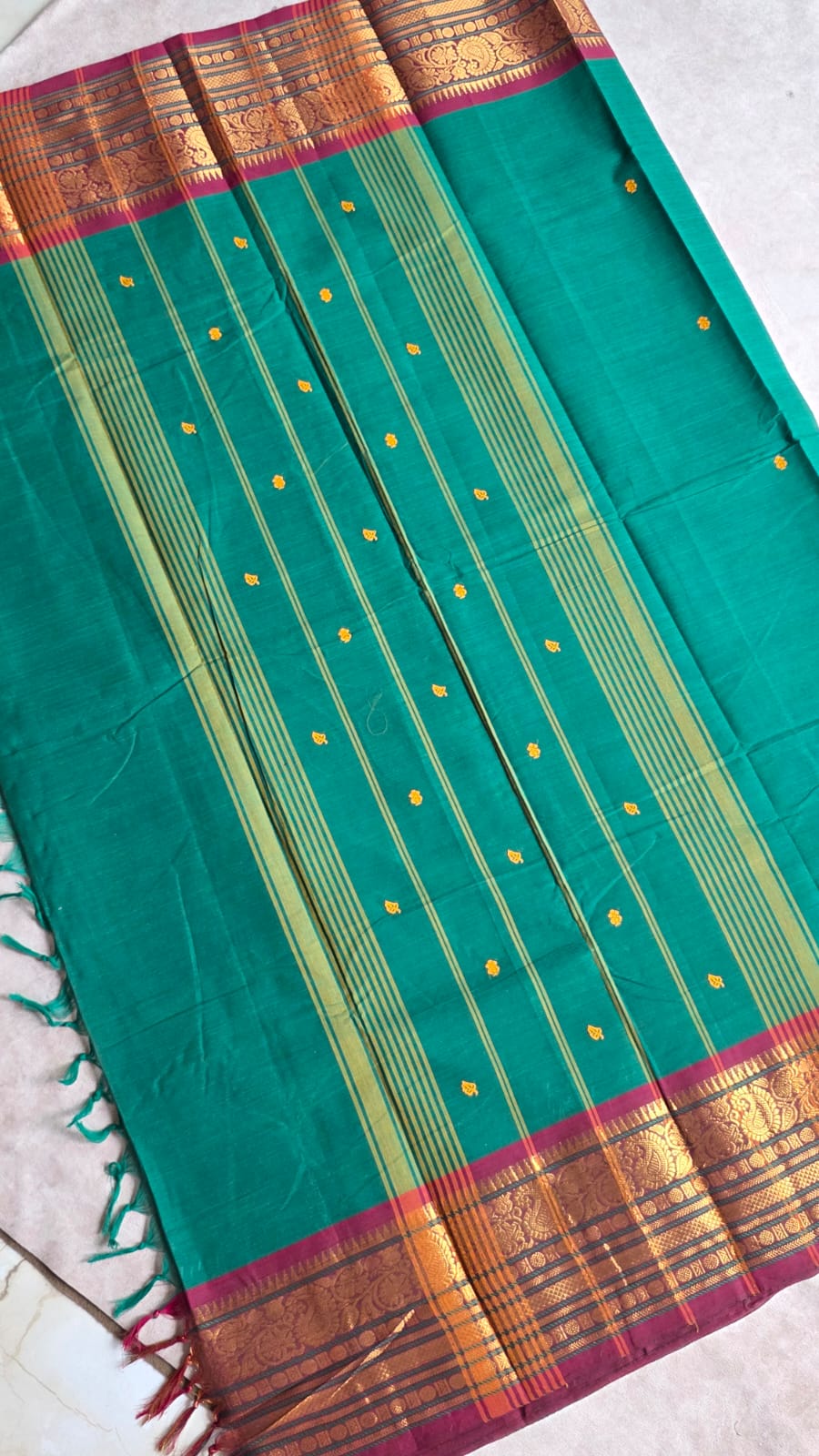 Chettinad cotton saree-JZ50 - Image 3