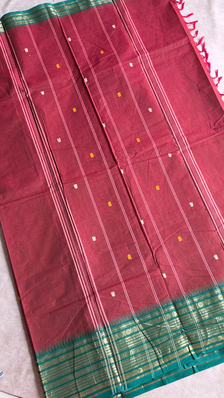 Chettinad cotton saree-JZ53 - Image 3