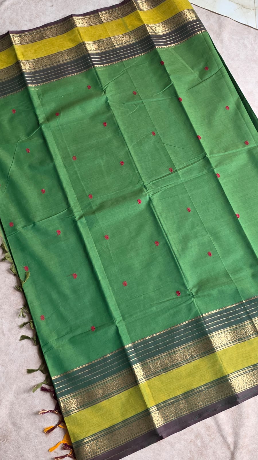 Chettinad cotton saree-JZ54 - Image 2
