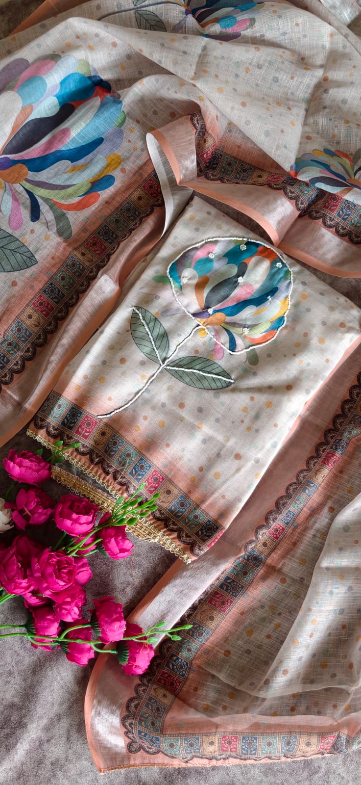 Premium semi linen salwar-ZW67 - Image 3