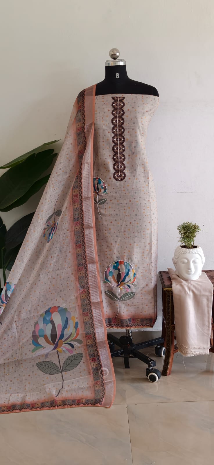 Premium semi linen salwar-ZW67