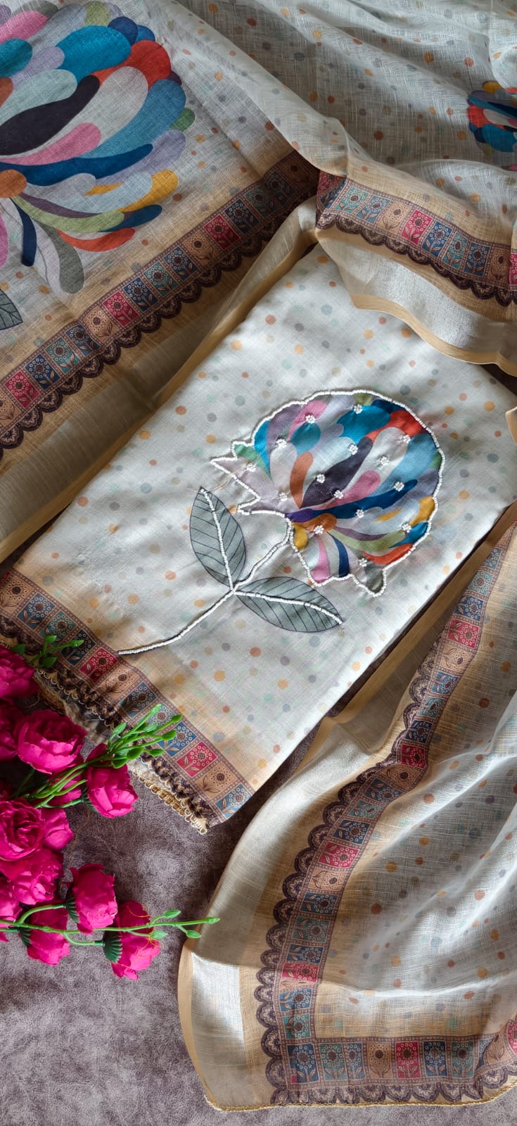 Premium semi linen salwar-ZW68 - Image 3