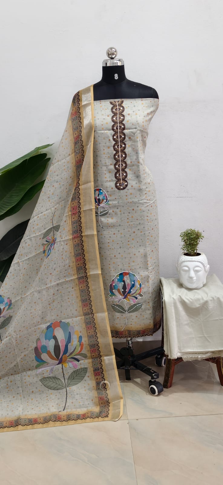 Premium semi linen salwar-ZW68