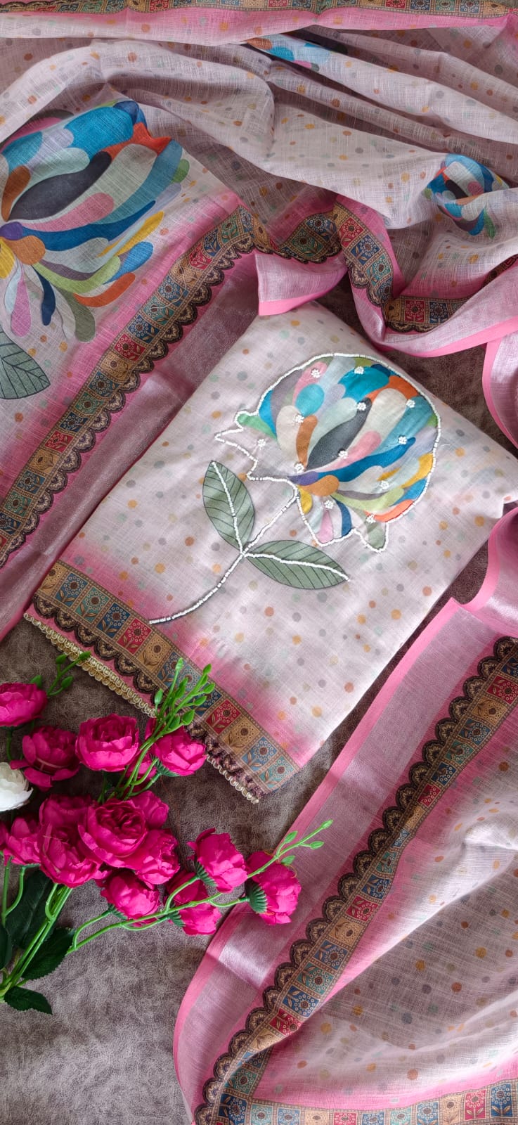 Premium semi linen salwar-ZW69