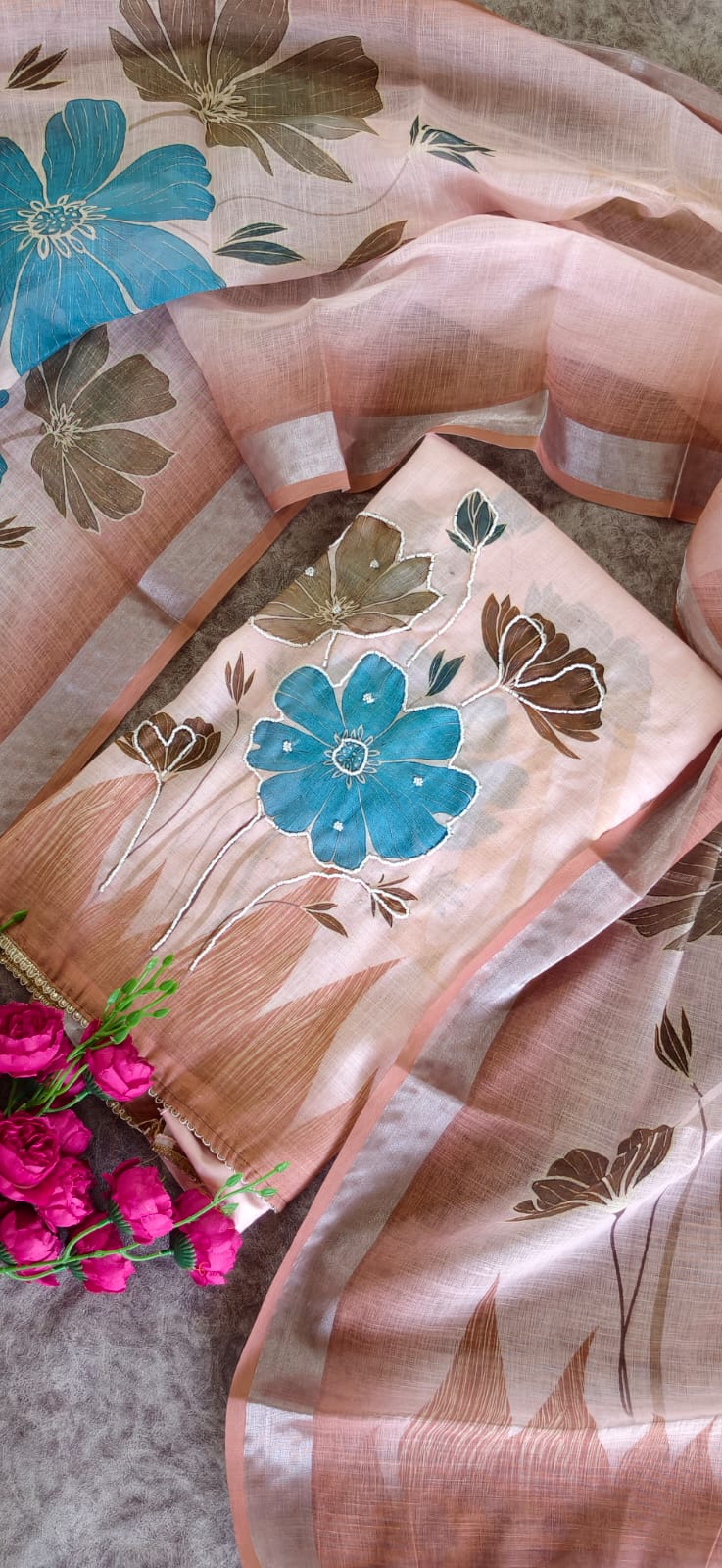 Premium semi linen salwar-ZW72