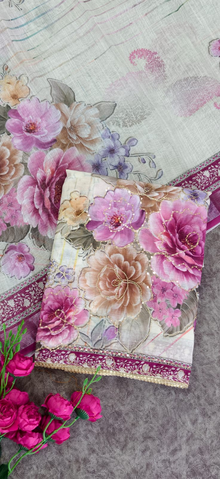 Premium semi linen salwar-ZW41 - Image 3