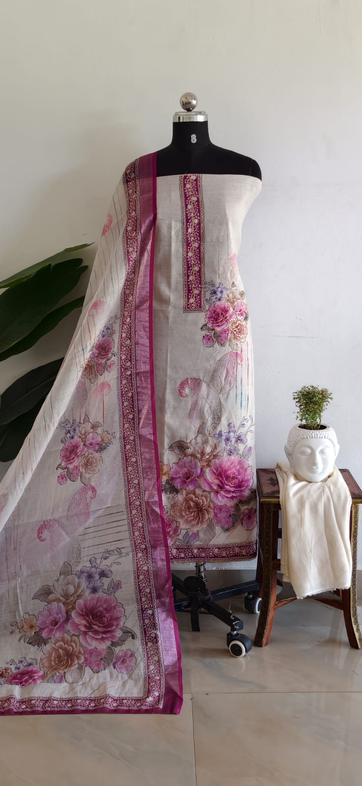 Premium semi linen salwar-ZW41