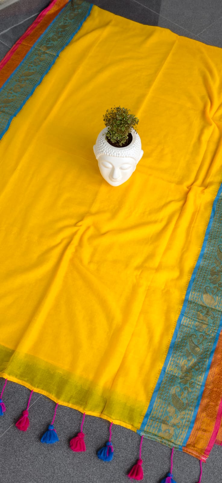 Zari mul cotton saree-MK29