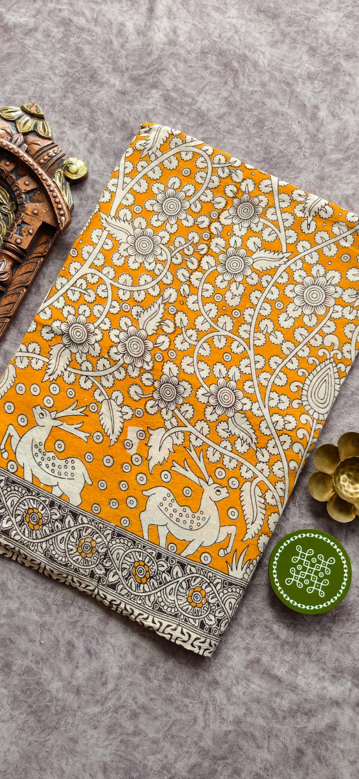 Kalamkari cotton saree-JV17