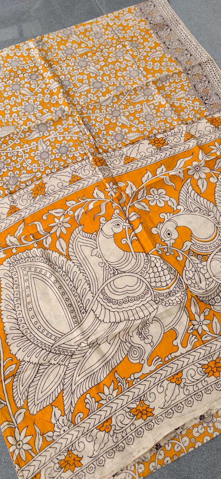 Kalamkari cotton saree-JV17 - Image 2
