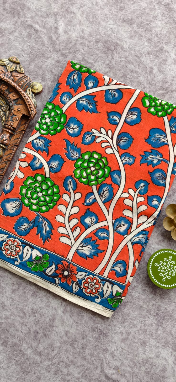 Kalamkari cotton saree-JV28