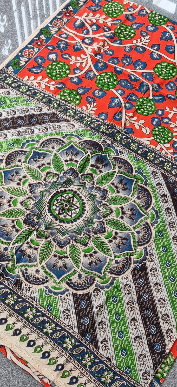 Kalamkari cotton saree-JV28 - Image 2