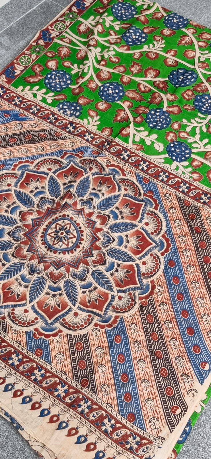 Kalamkari cotton saree-JV32 - Image 3