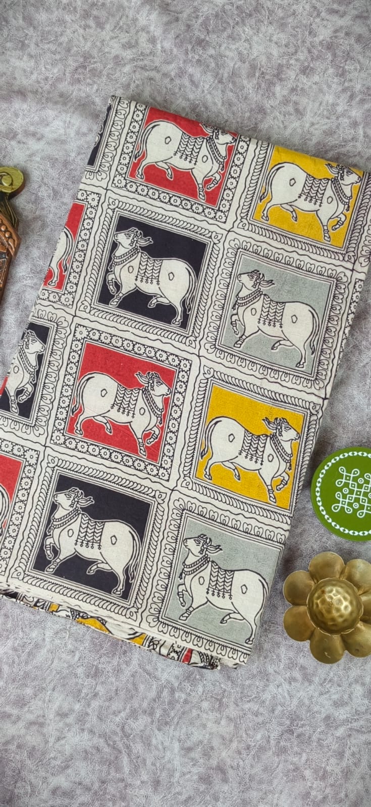 Kalamkari cotton running material 1m-BZ19