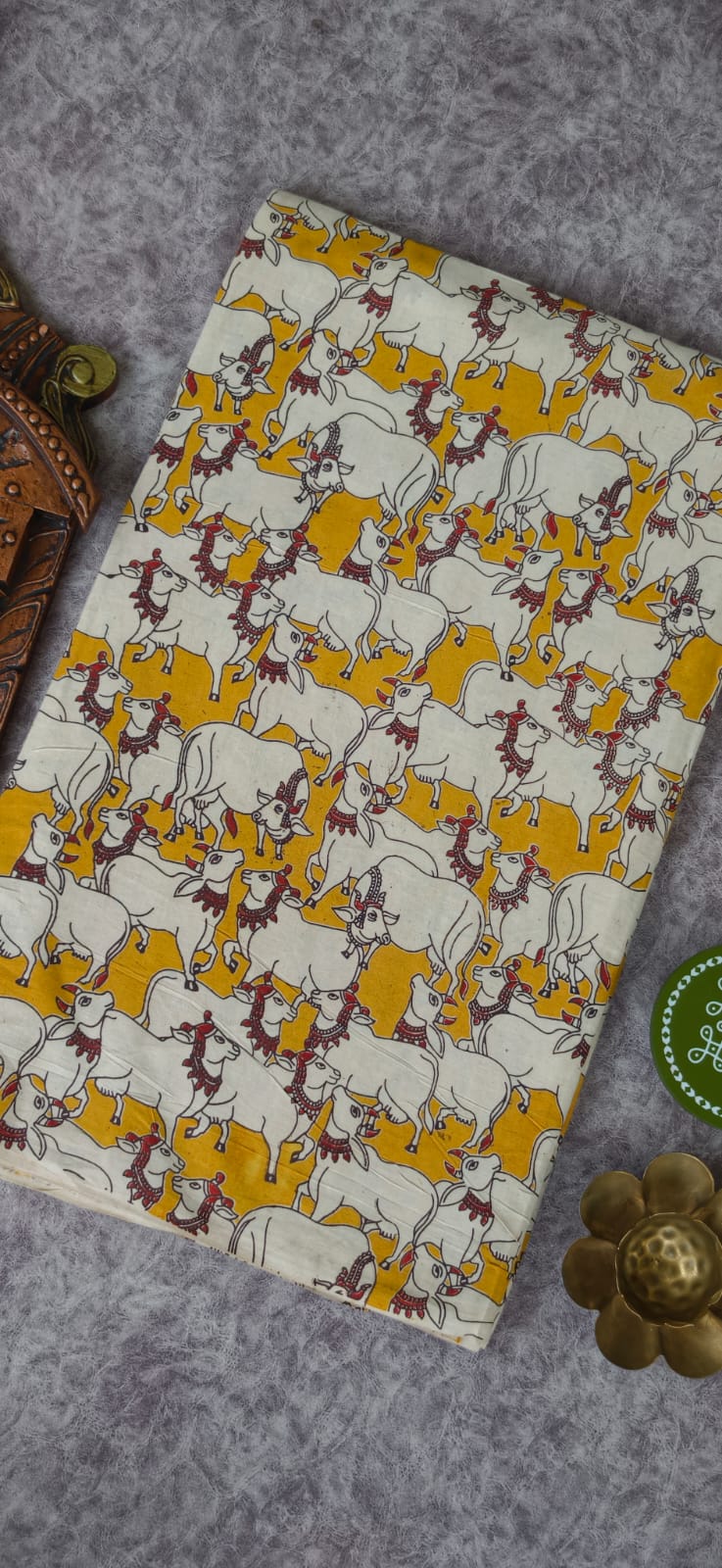Kalamkari cotton running material 1m -BZ17