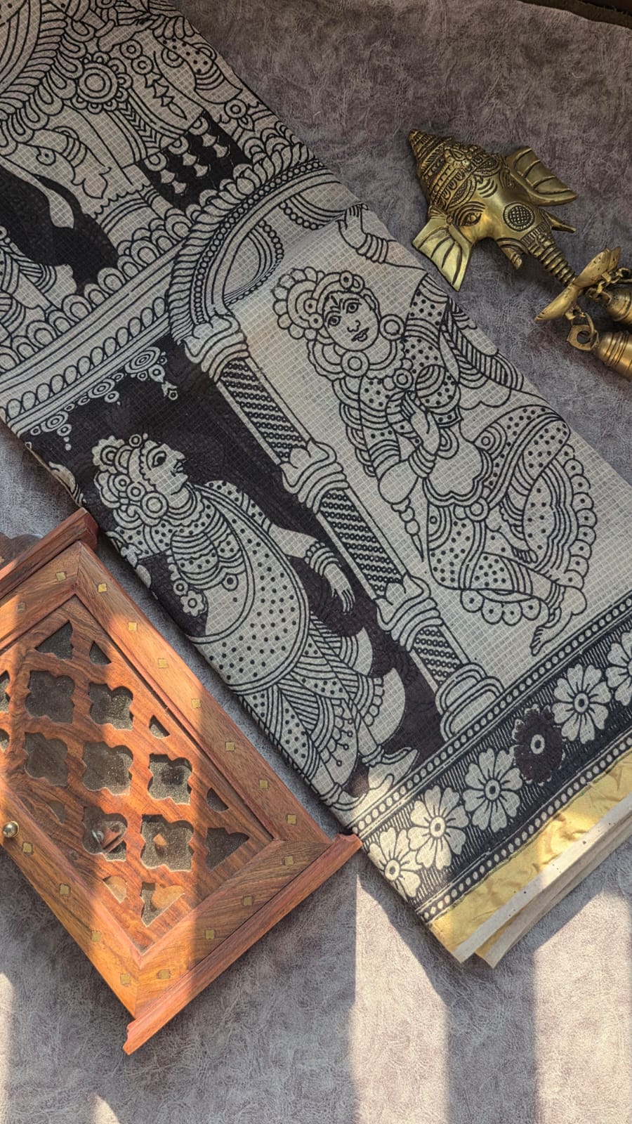 Kalamkari kota cotton saree-XG17
