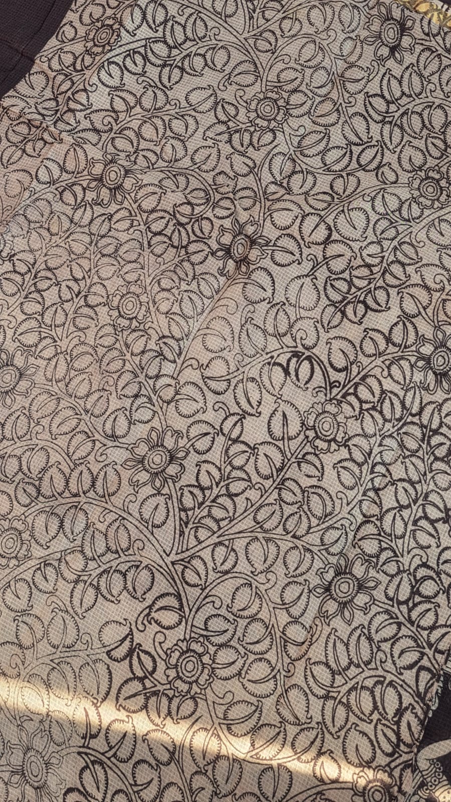 Kalamkari kota cotton saree-XG17 - Image 3